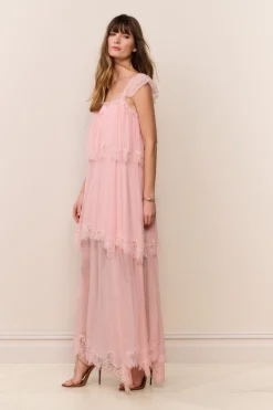 Maralee Silk Chiffon Maxi Dress