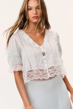 Maurelle Cotton Lace Blouse