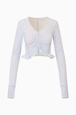 Medway Printed Zip-Up Active Top