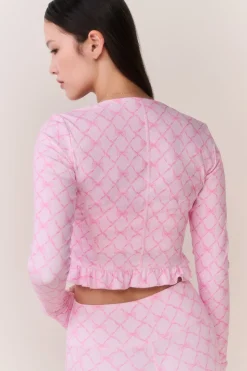 Medway Printed Zip-Up Active Top