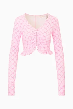 Medway Printed Zip-Up Active Top