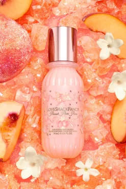 Mini Peach Pom Pom Hair & Body Perfume Mist with Candied Peach and Crystallized Sugar