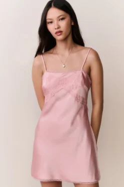 Mirelis Lace Bow Crepe Mini Dress