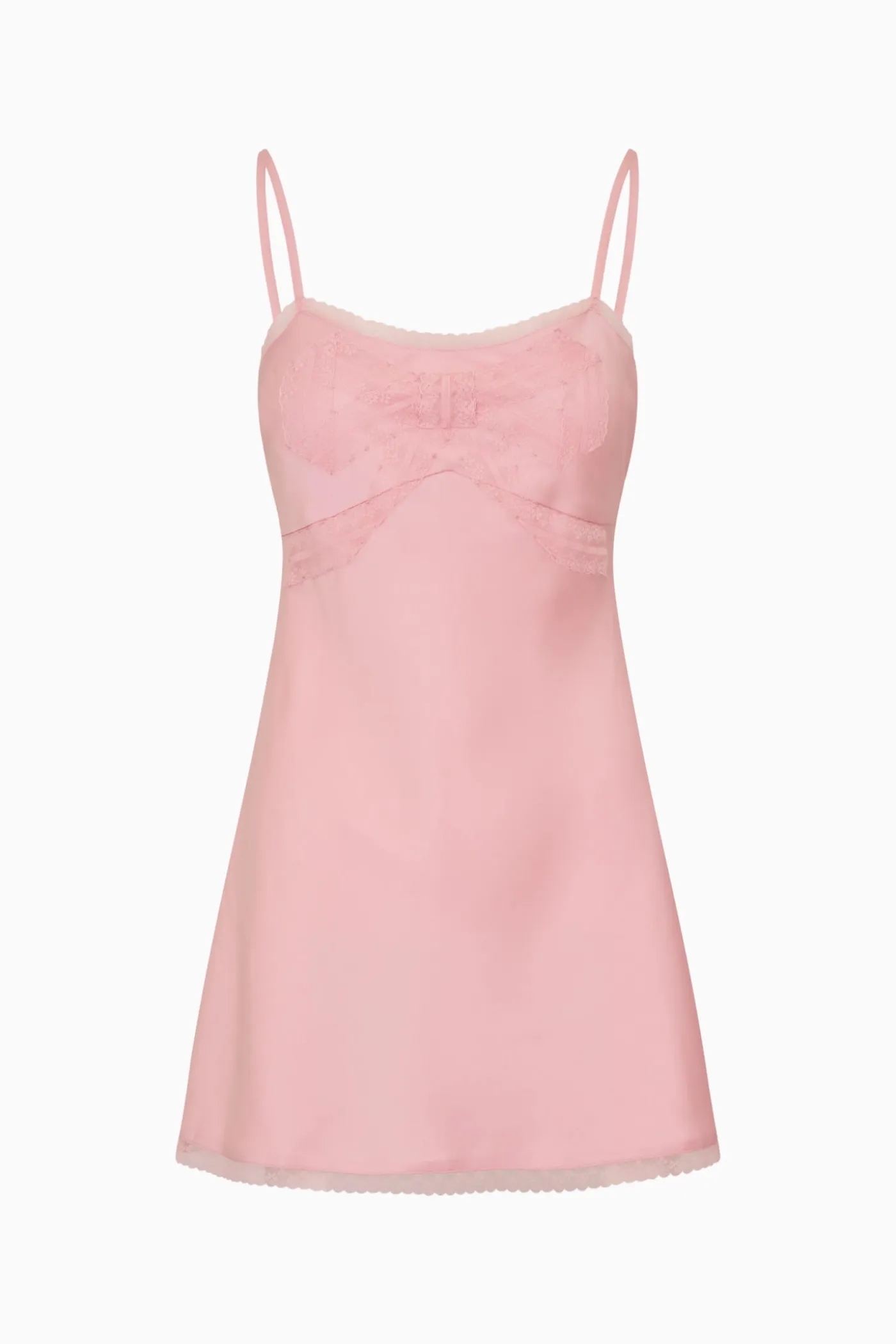 Mirelis Lace Bow Crepe Mini Dress