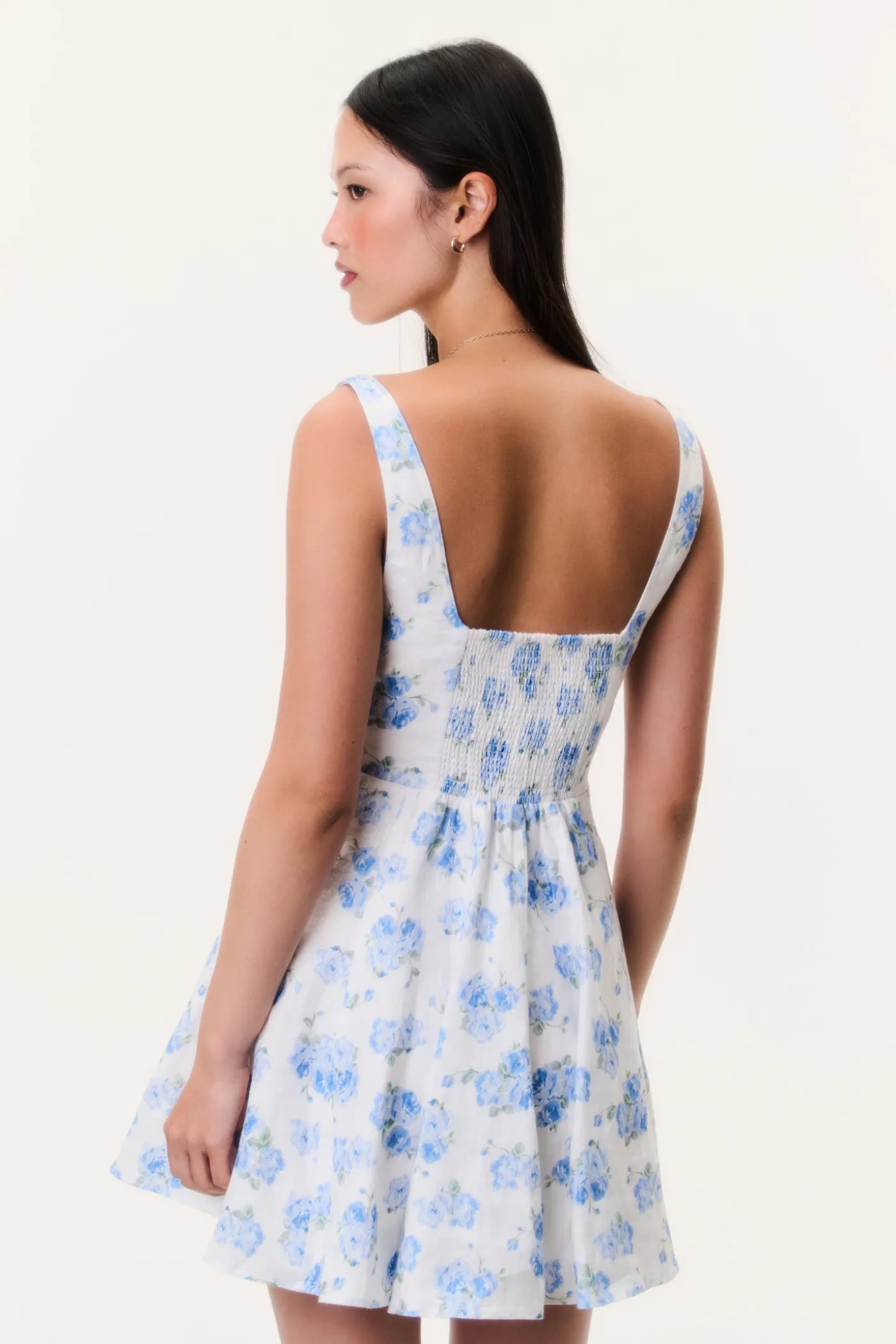 Nabi Linen Floral Mini Dress