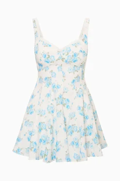 Nabi Linen Floral Mini Dress