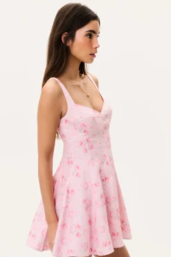 Nabi Linen Floral Mini Dress