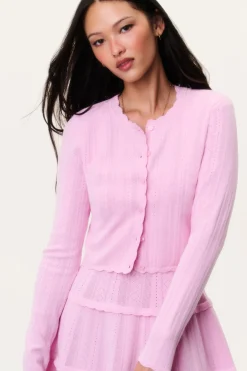 Nadiya Stretch Pointelle Cardigan