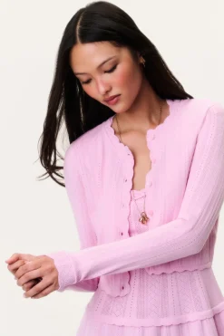 Nadiya Stretch Pointelle Cardigan