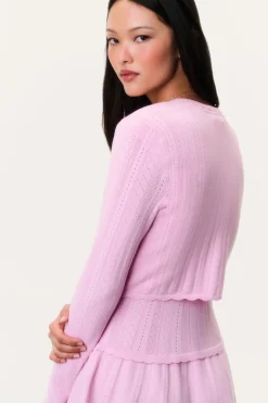 Nadiya Stretch Pointelle Cardigan