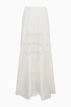 Nivine Silk Lace Maxi Skirt