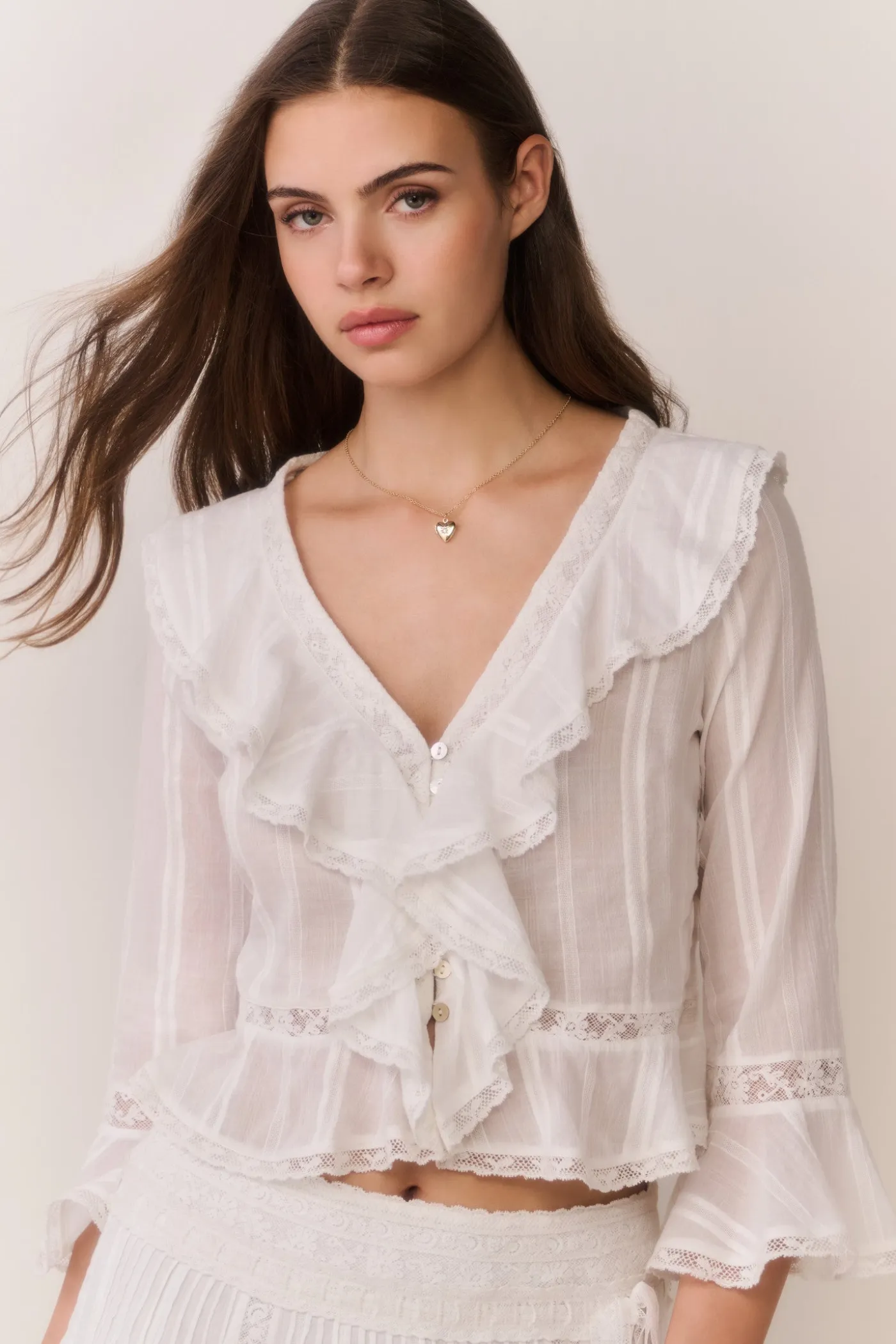 Olenna Cotton Victorian Ruffle Top
