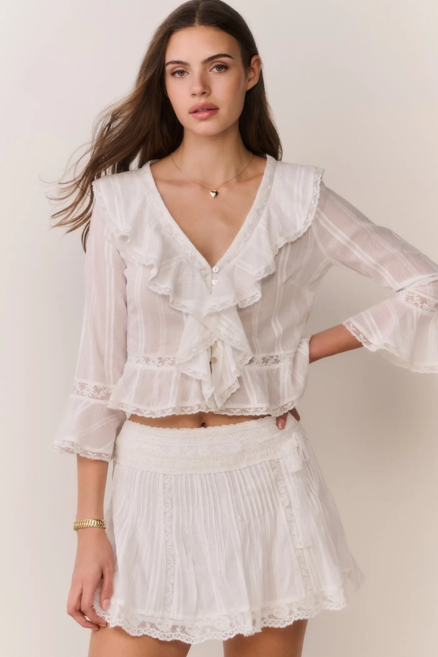 Olenna Cotton Victorian Ruffle Top