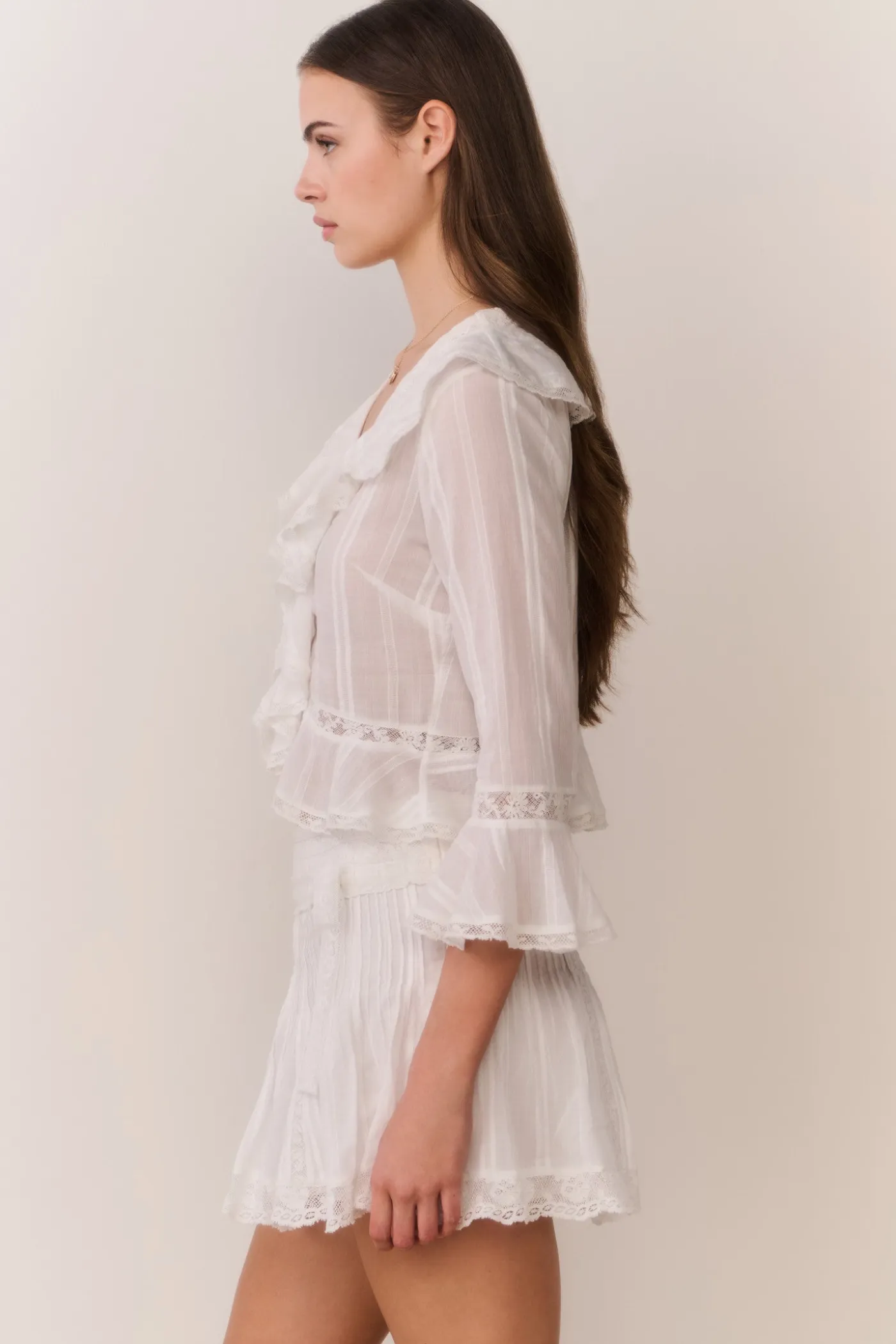Olenna Cotton Victorian Ruffle Top