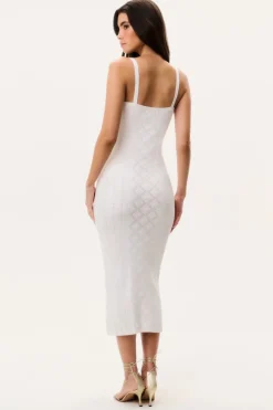 Opalina Cotton Pointelle Midi Dress