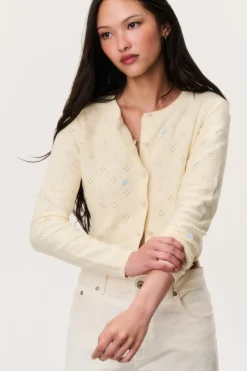 Paelynn Embroidered Floral Cardigan