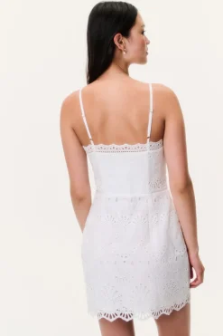 Peppy Eyelet Cotton Mini Dress