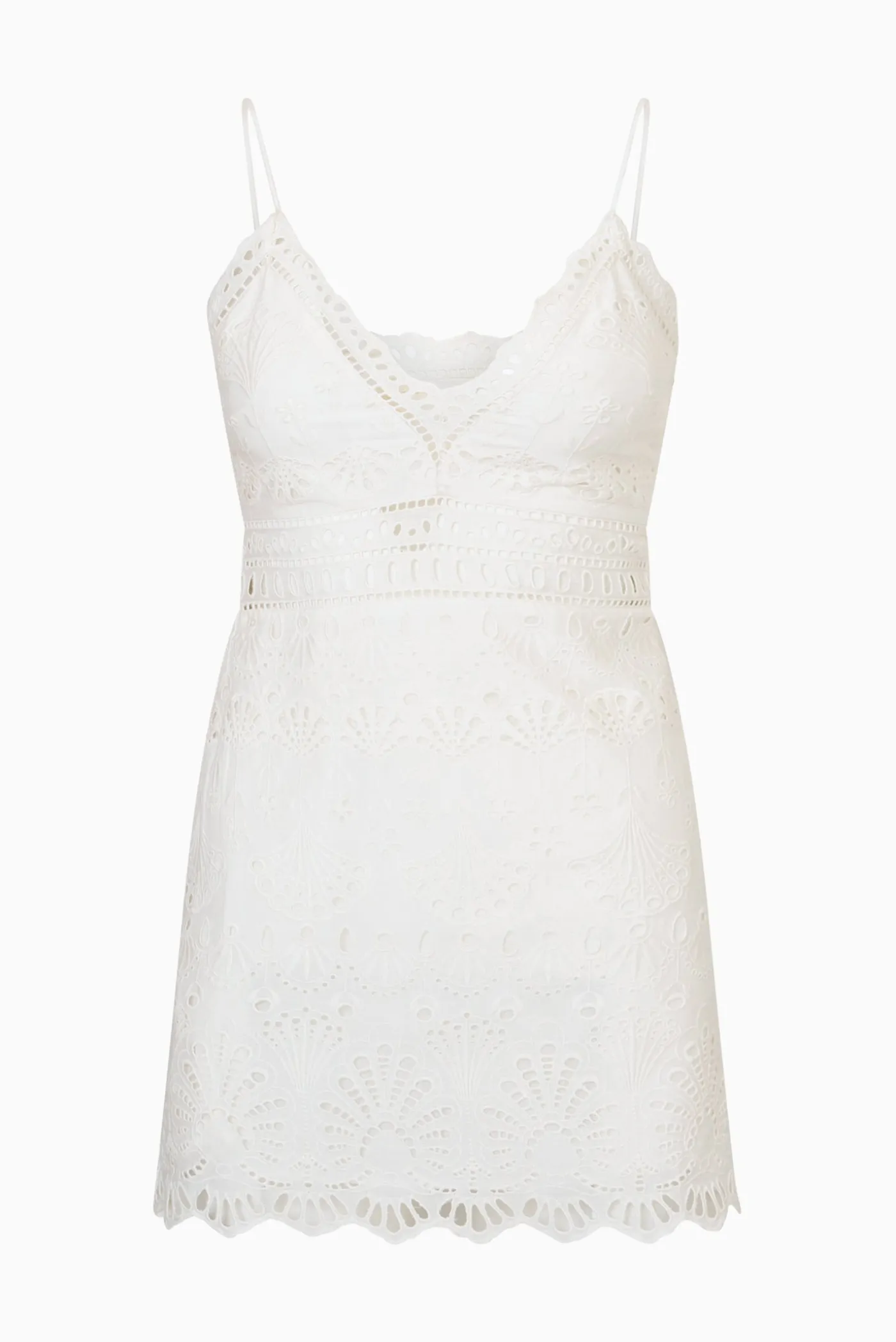 Peppy Eyelet Cotton Mini Dress