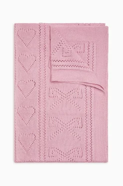 Pointelle Throw Blanket