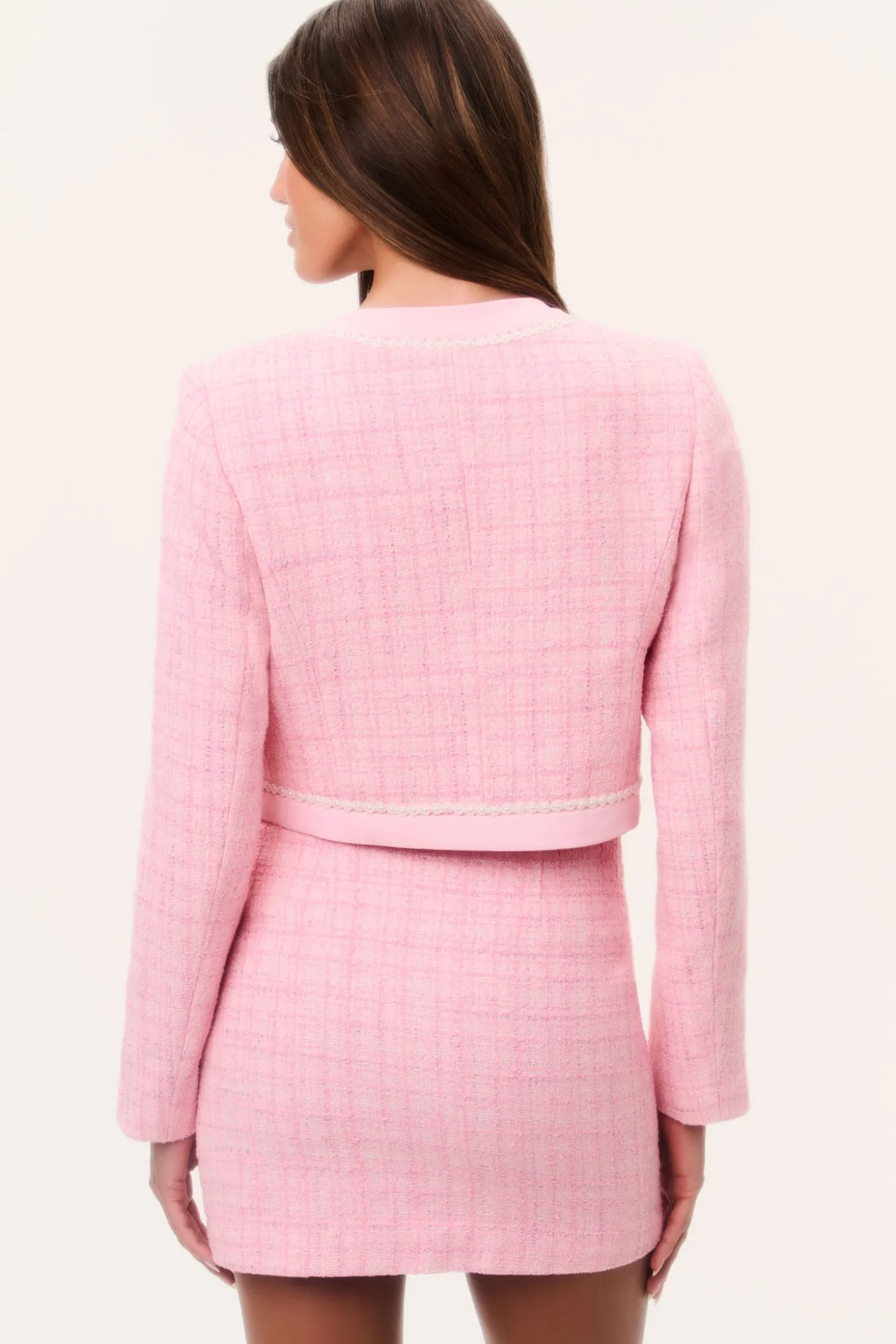Ralphette Pearl-Embellished Tweed Jacket