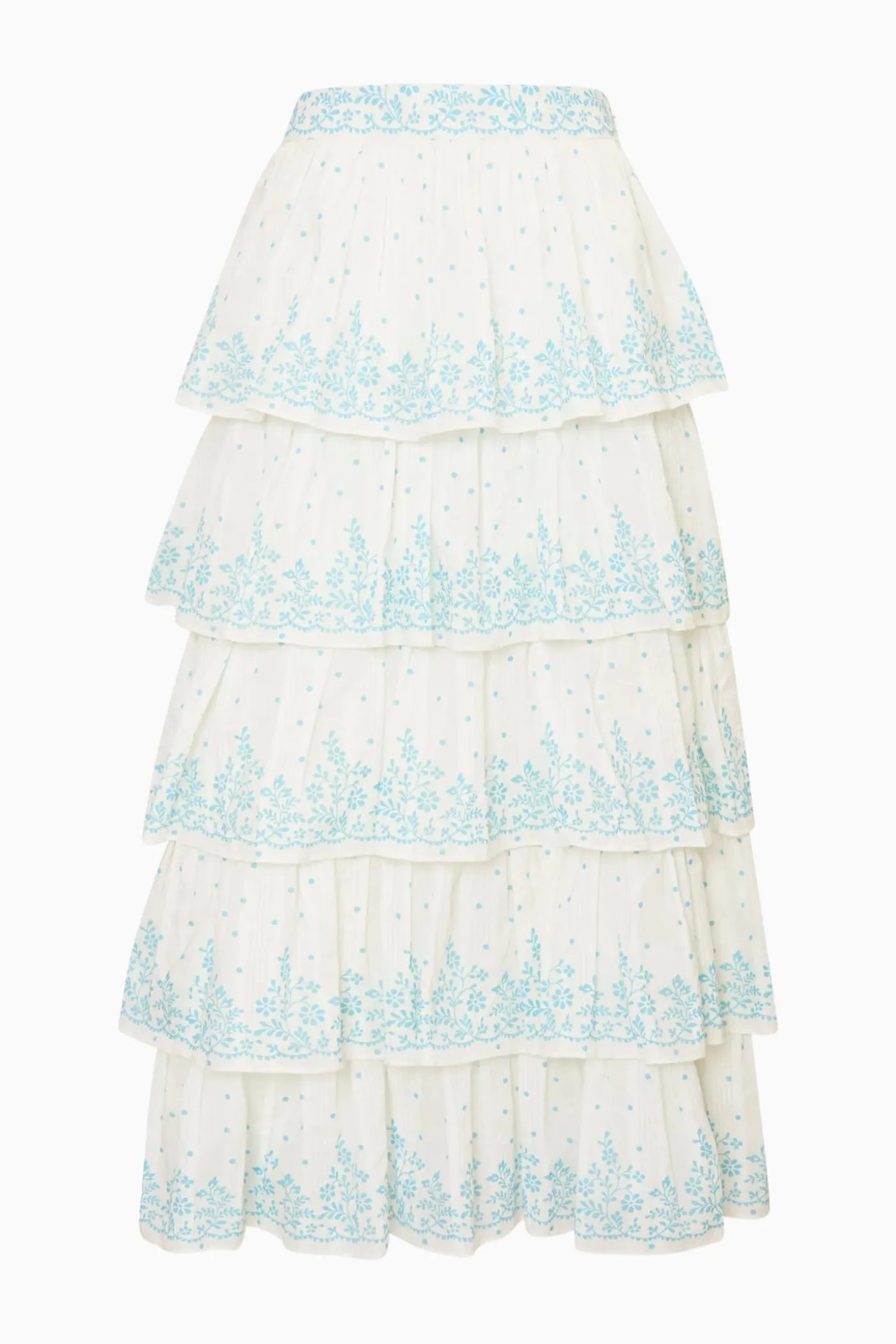 Re-Edition Julieta Cotton Tiered Maxi Skirt