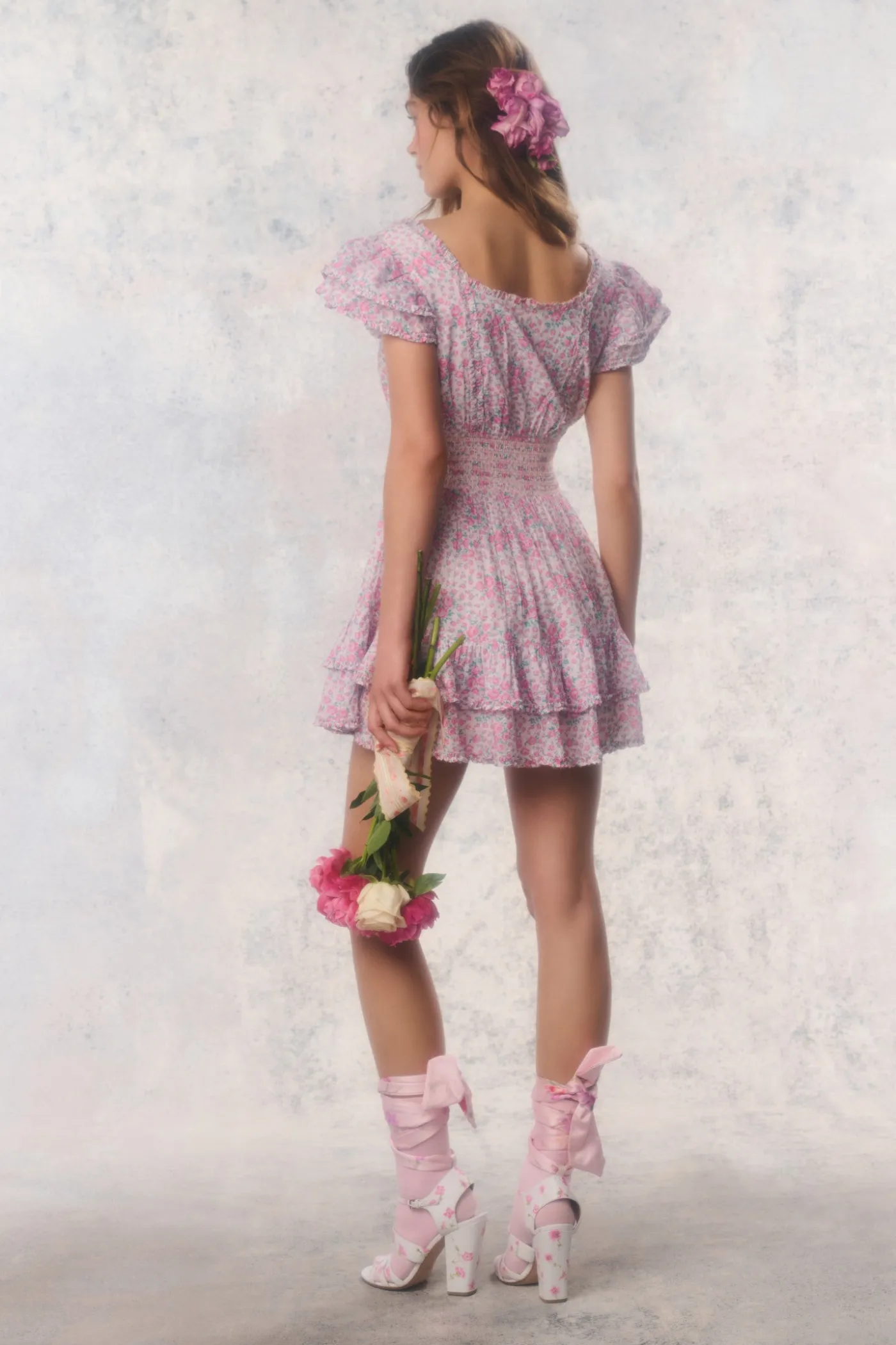 Re-Edition Stanton Floral Cotton Mini Dress