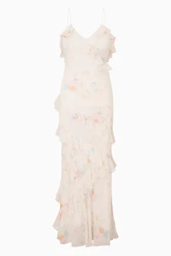 Rialto Floral Bow Print Maxi Dress