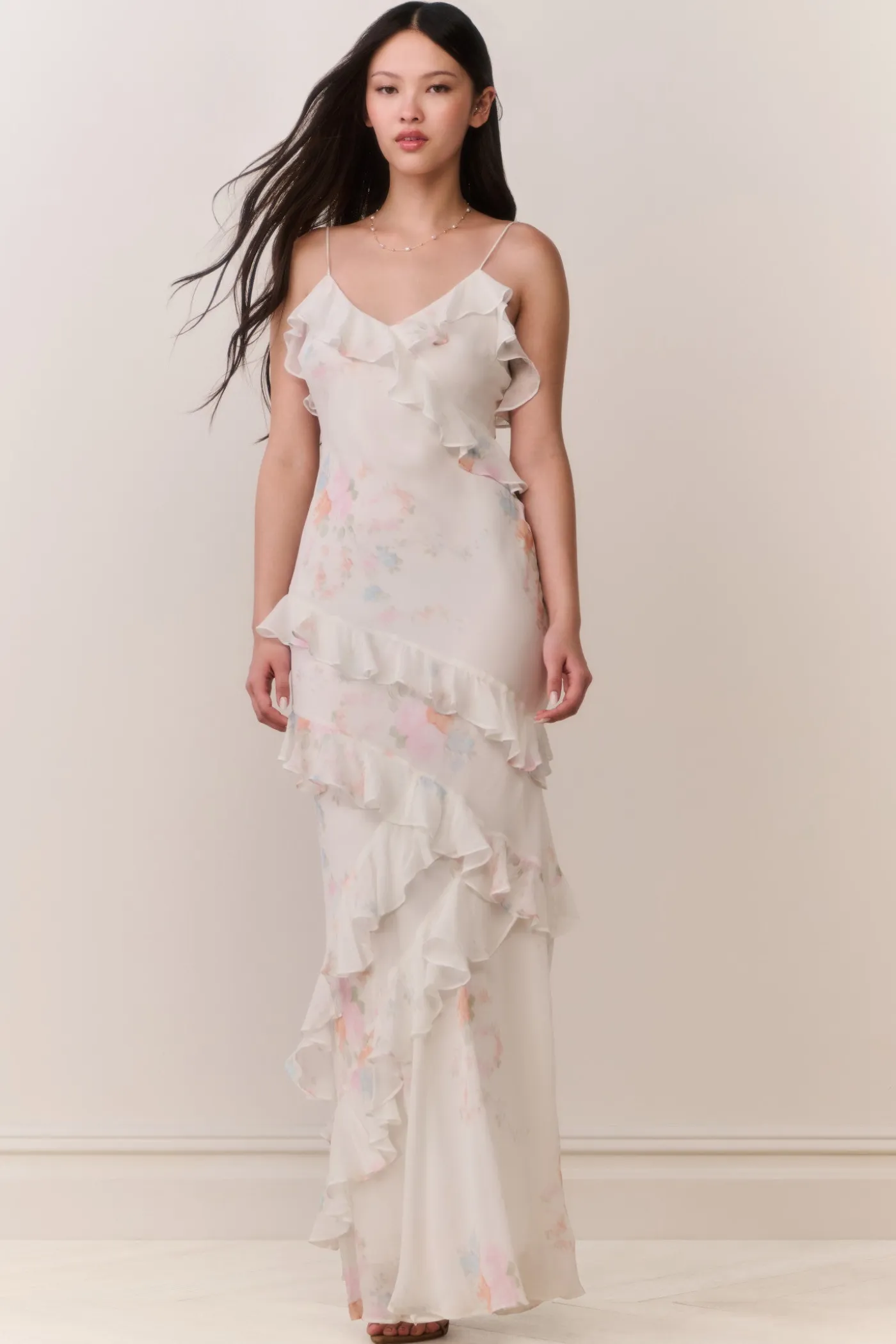 Rialto Floral Bow Print Maxi Dress