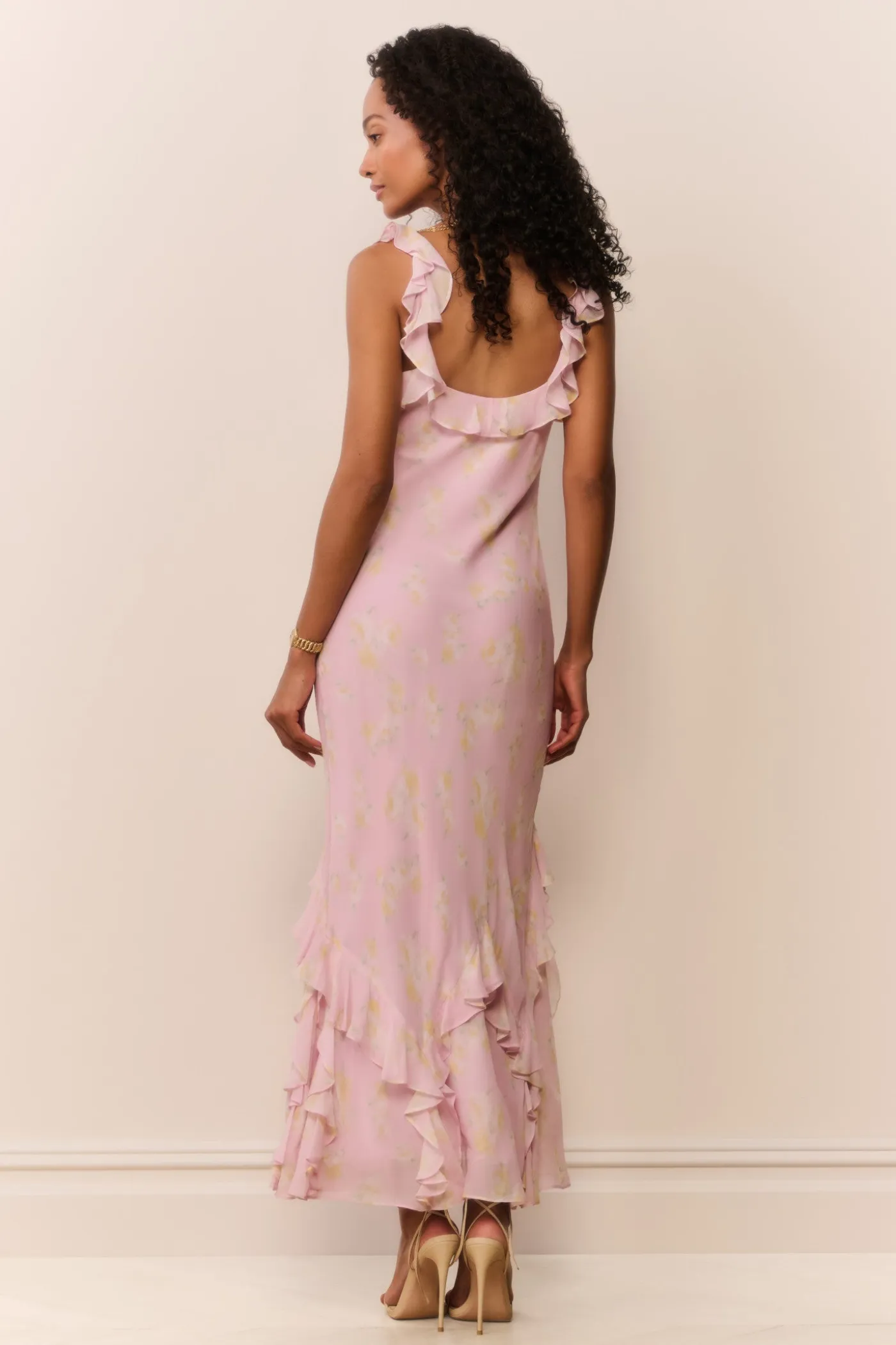 Roseline Floral Chiffon Maxi Dress