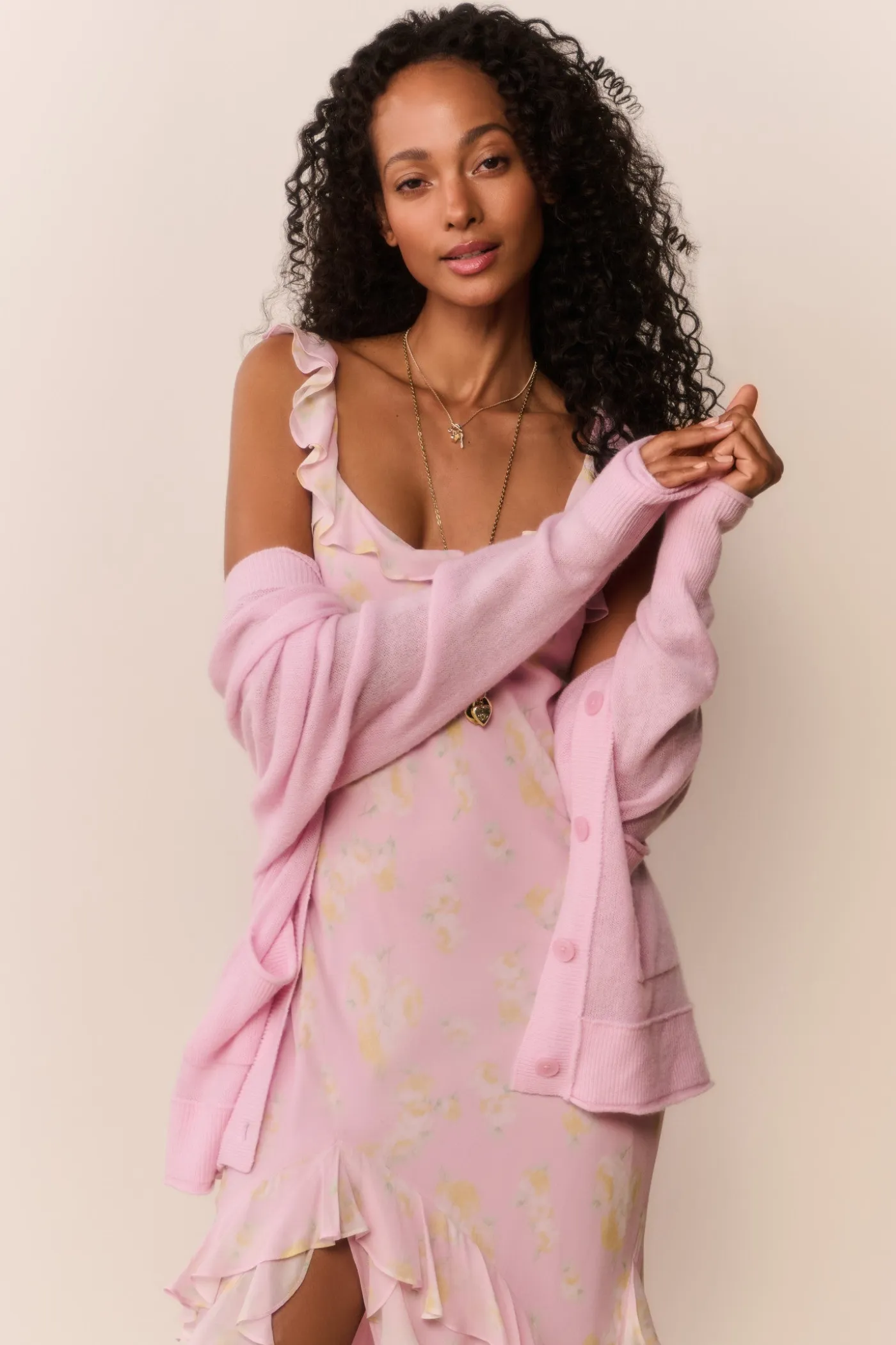 Roseline Floral Chiffon Maxi Dress