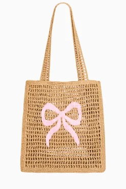 Seaside Straw Bow Beach Bag