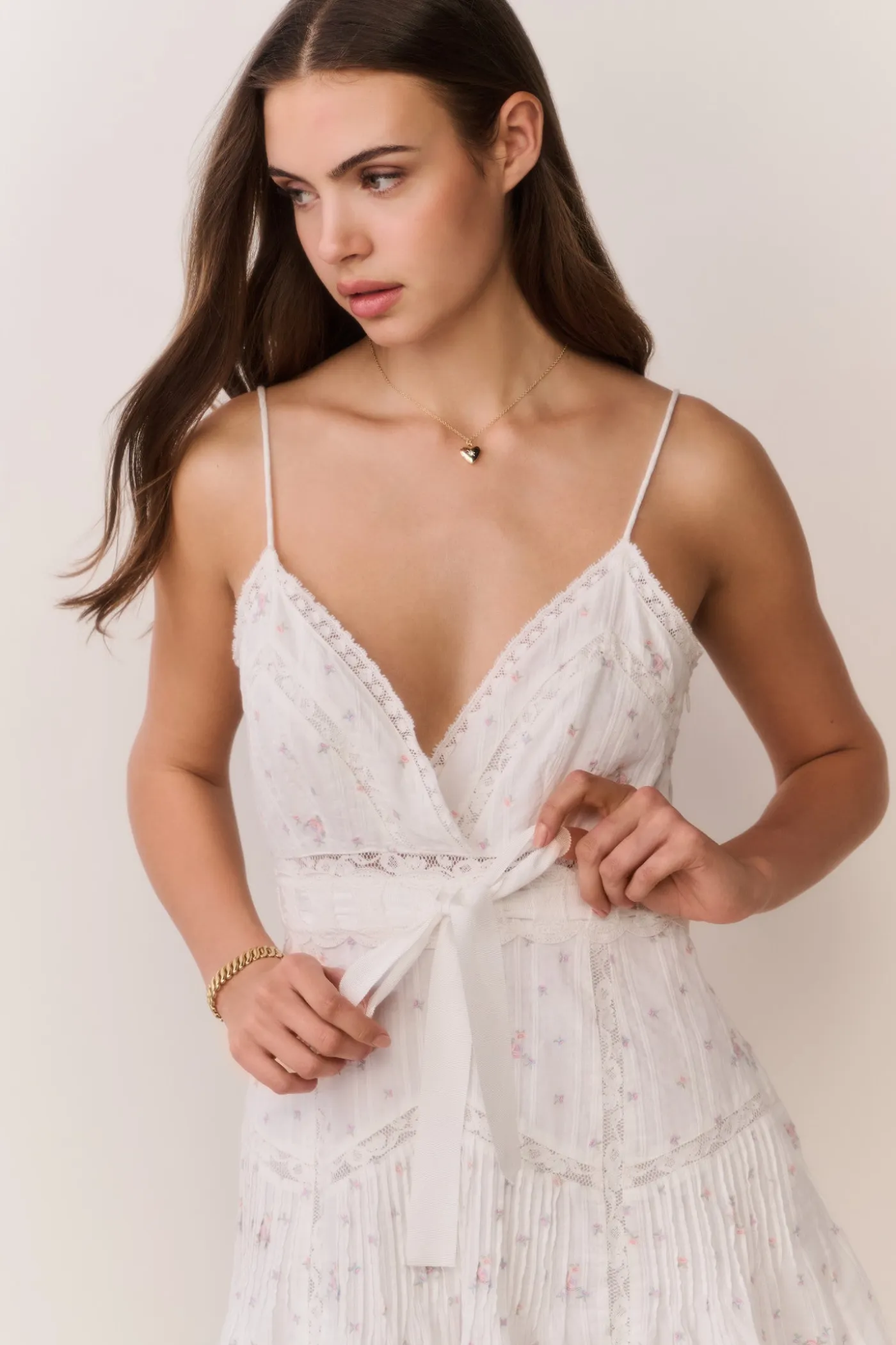 Sibelle Floral Embroidered Cotton Mini Dress