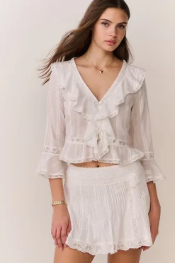 Solena Cotton Victorian Mini Skirt