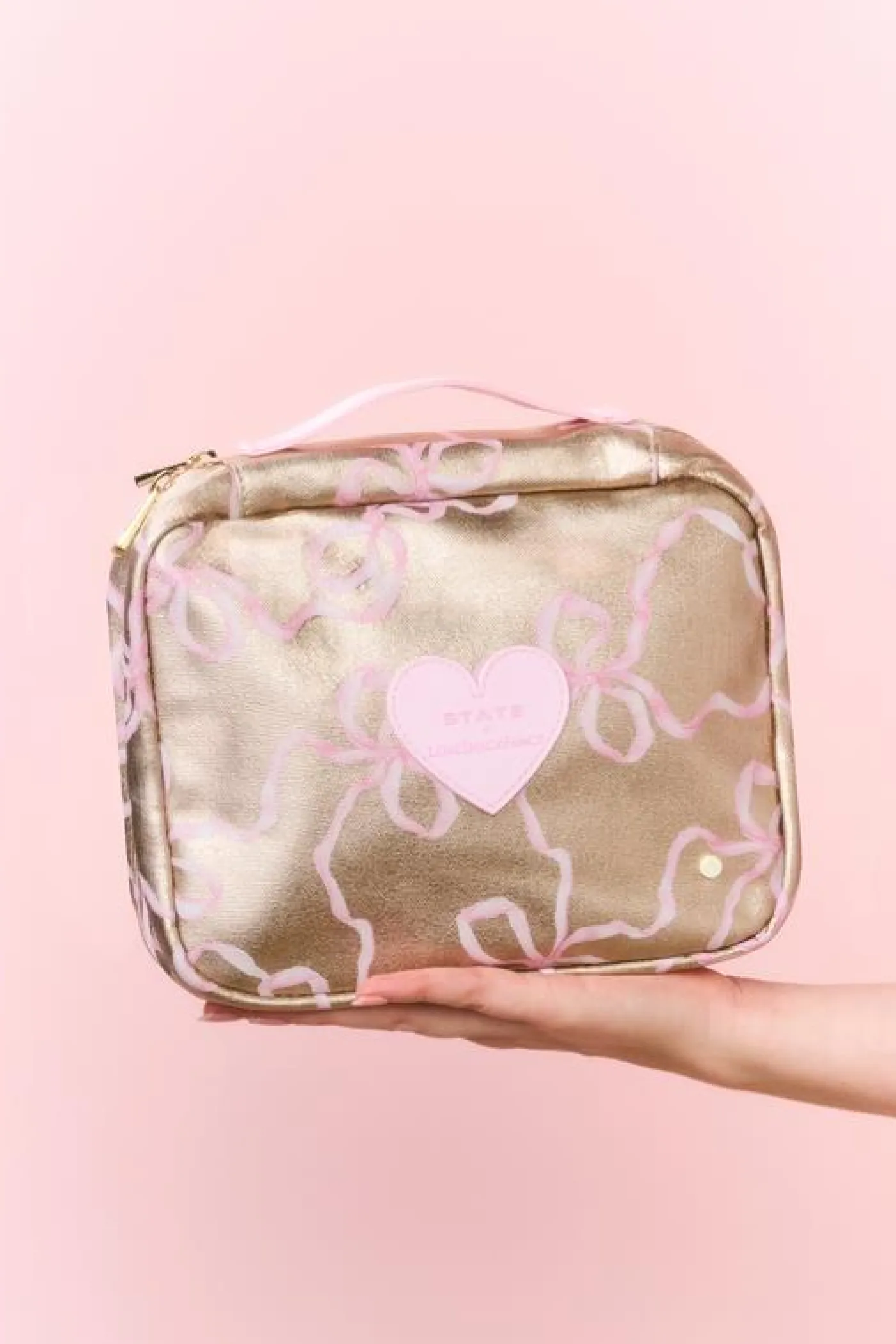 STATE x LoveShackFancy Gold Benson Toiletry Kit