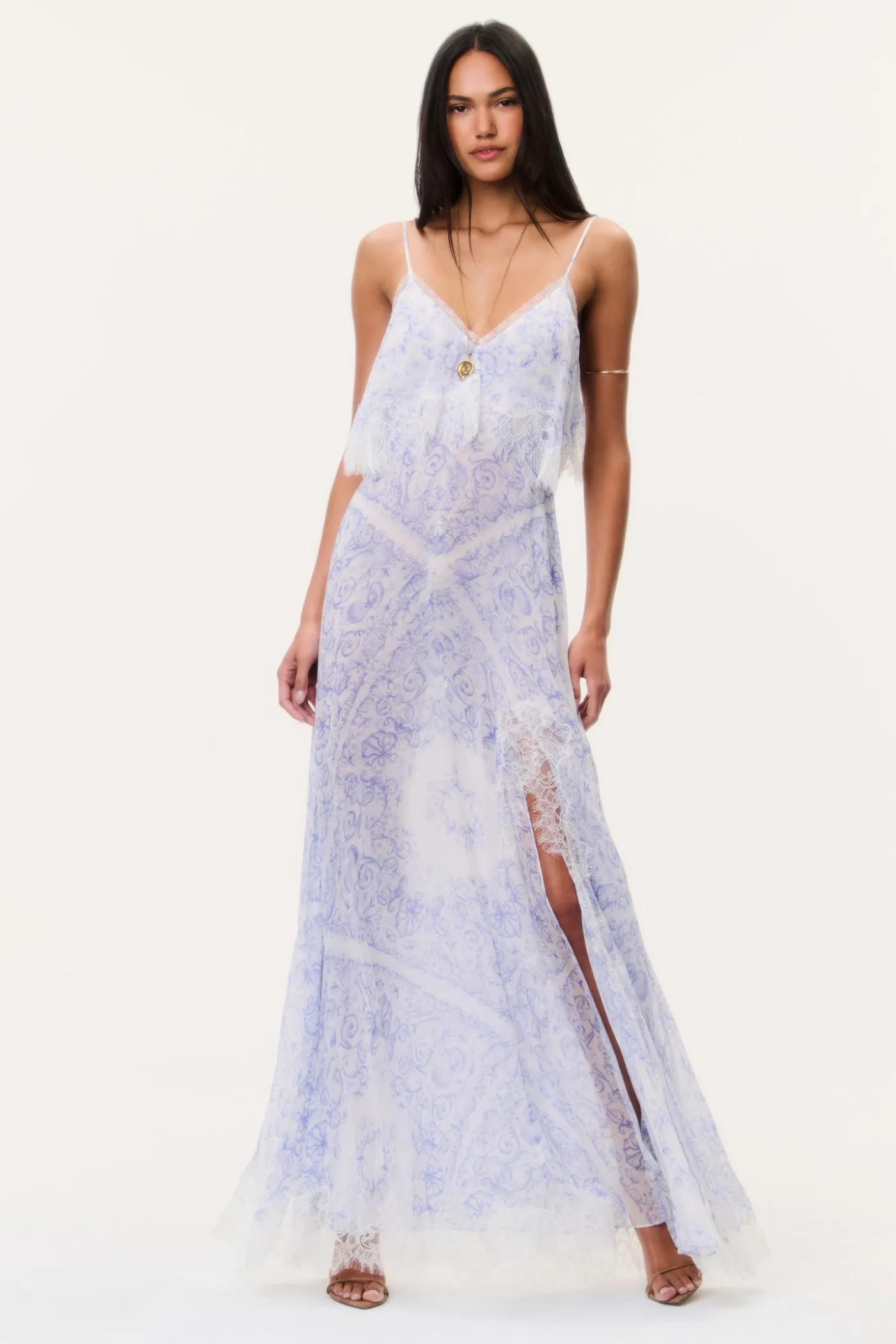 Stelline Sheer Silk Maxi Dress