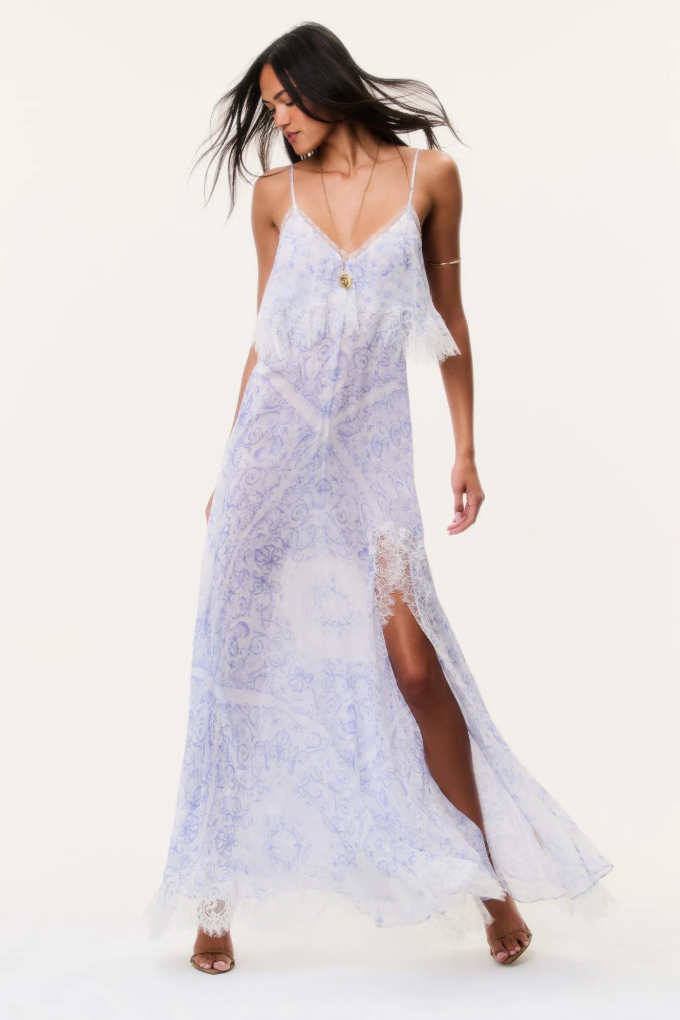 Stelline Sheer Silk Maxi Dress