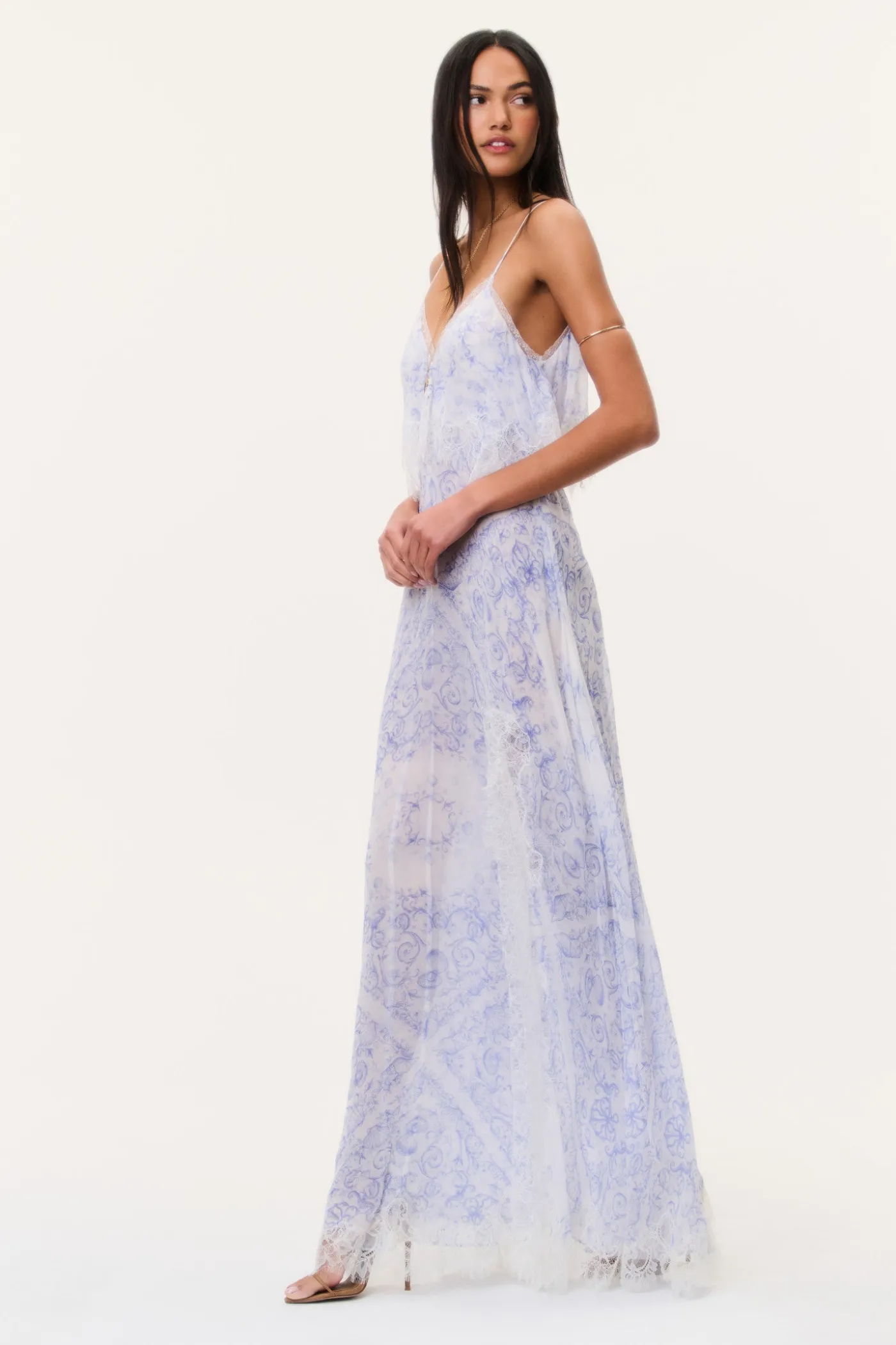 Stelline Sheer Silk Maxi Dress