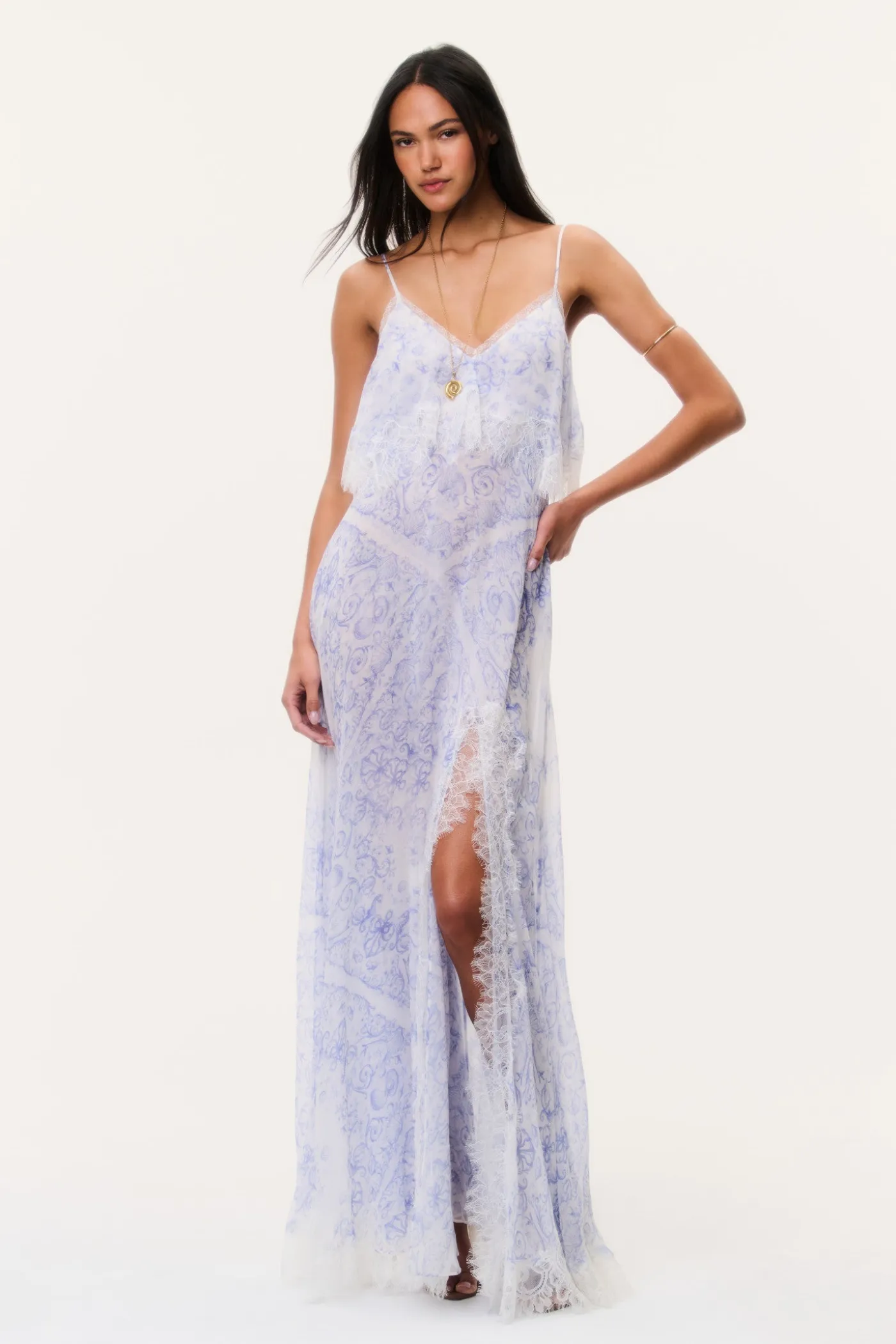 Stelline Sheer Silk Maxi Dress