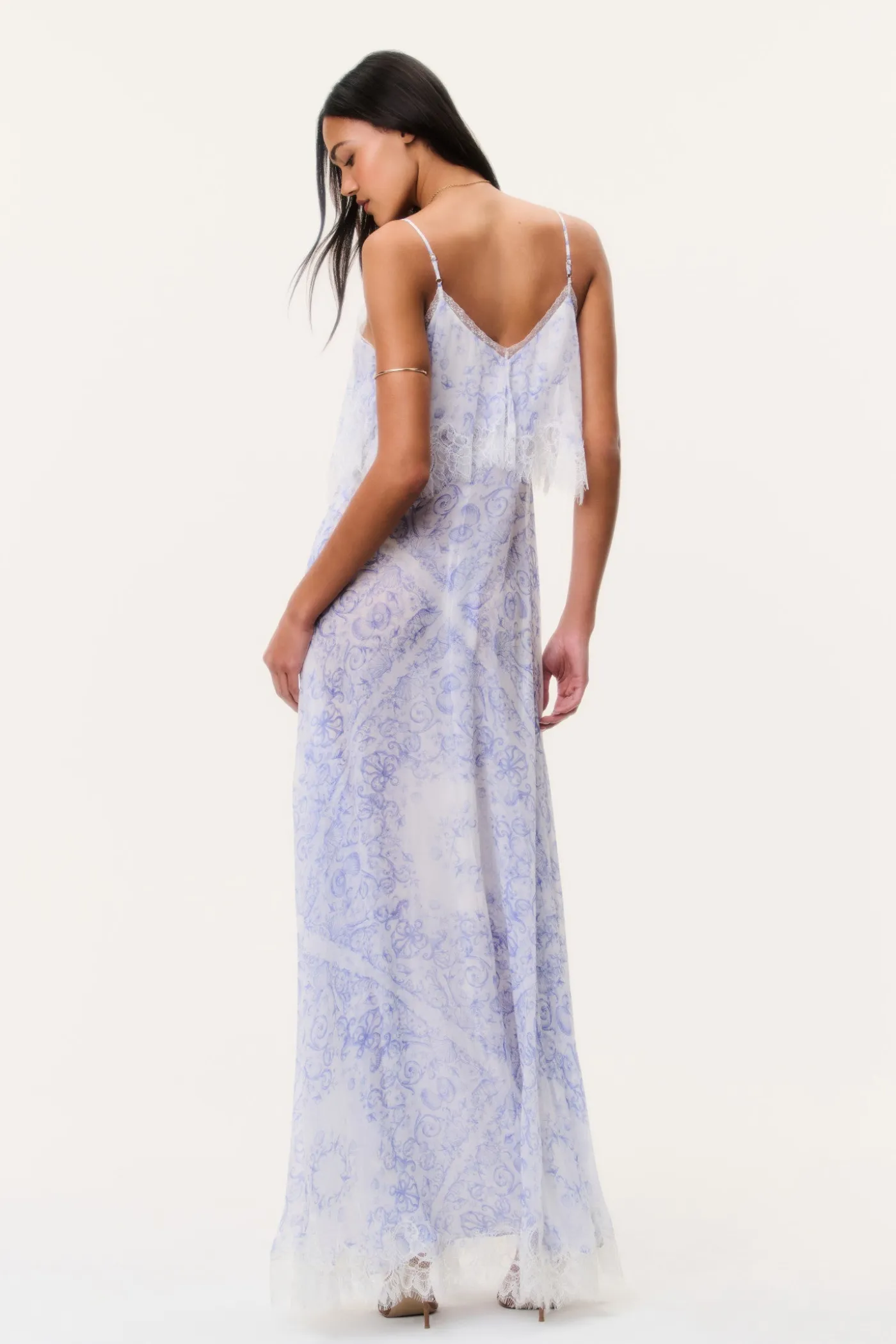 Stelline Sheer Silk Maxi Dress