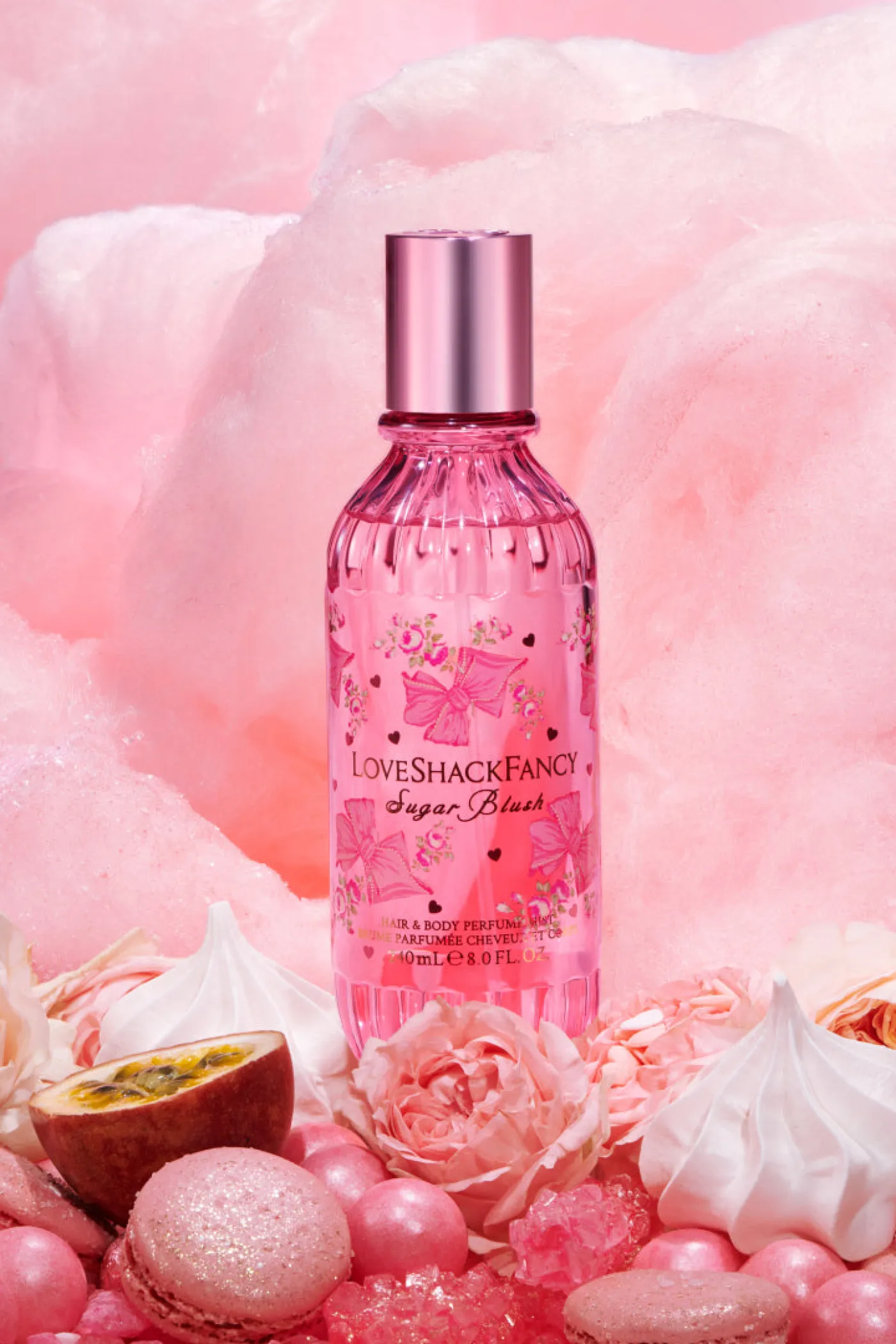 Sugar Blush Hair & Body Perfume Mist with Vanilla & Passion Fruit