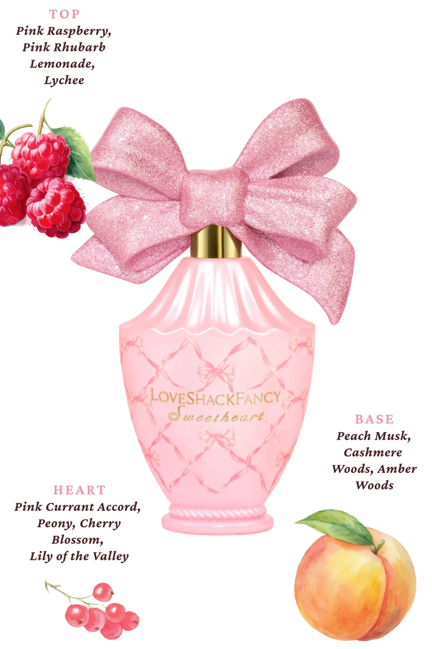 Sweetheart Eau de Parfum Travel Spray with Pink Raspberry and Peach Musk