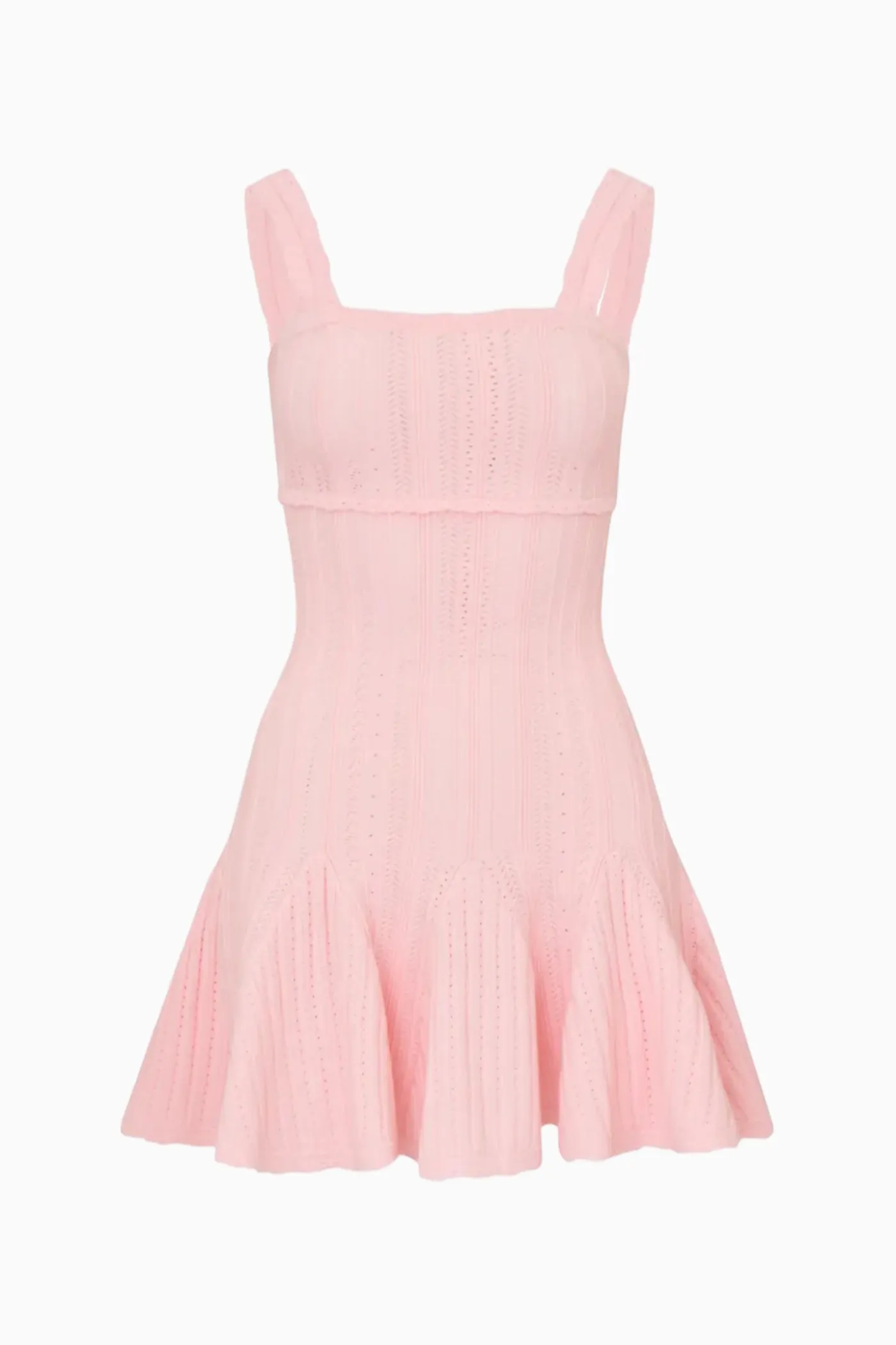 Tabatha Stretch Pointelle Mini Dress