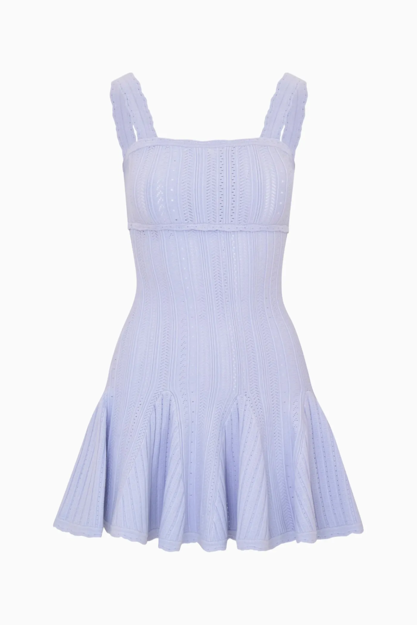 Tabatha Stretch Pointelle Mini Dress