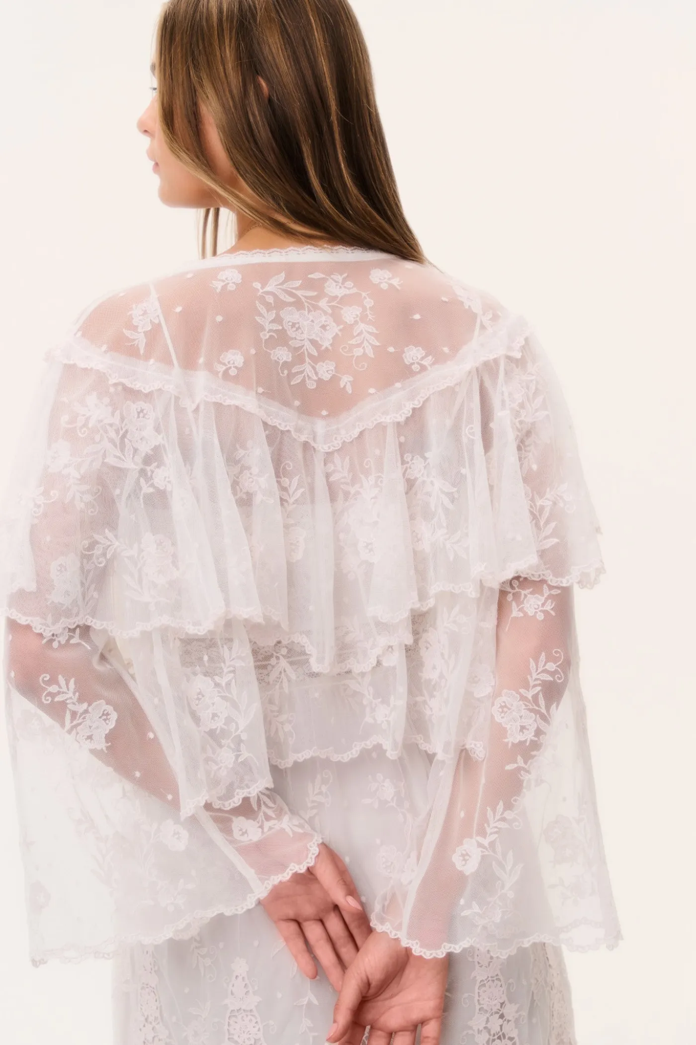 Tourelle Sheer Lace Blouse