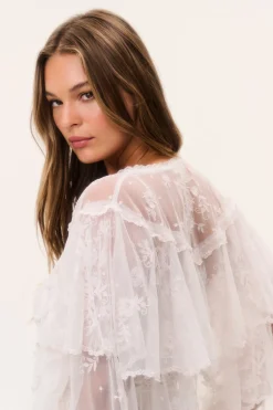Tourelle Sheer Lace Blouse