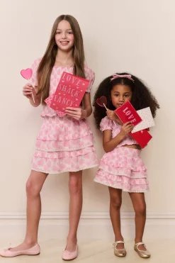 Tween Billie Heart Print Skirt