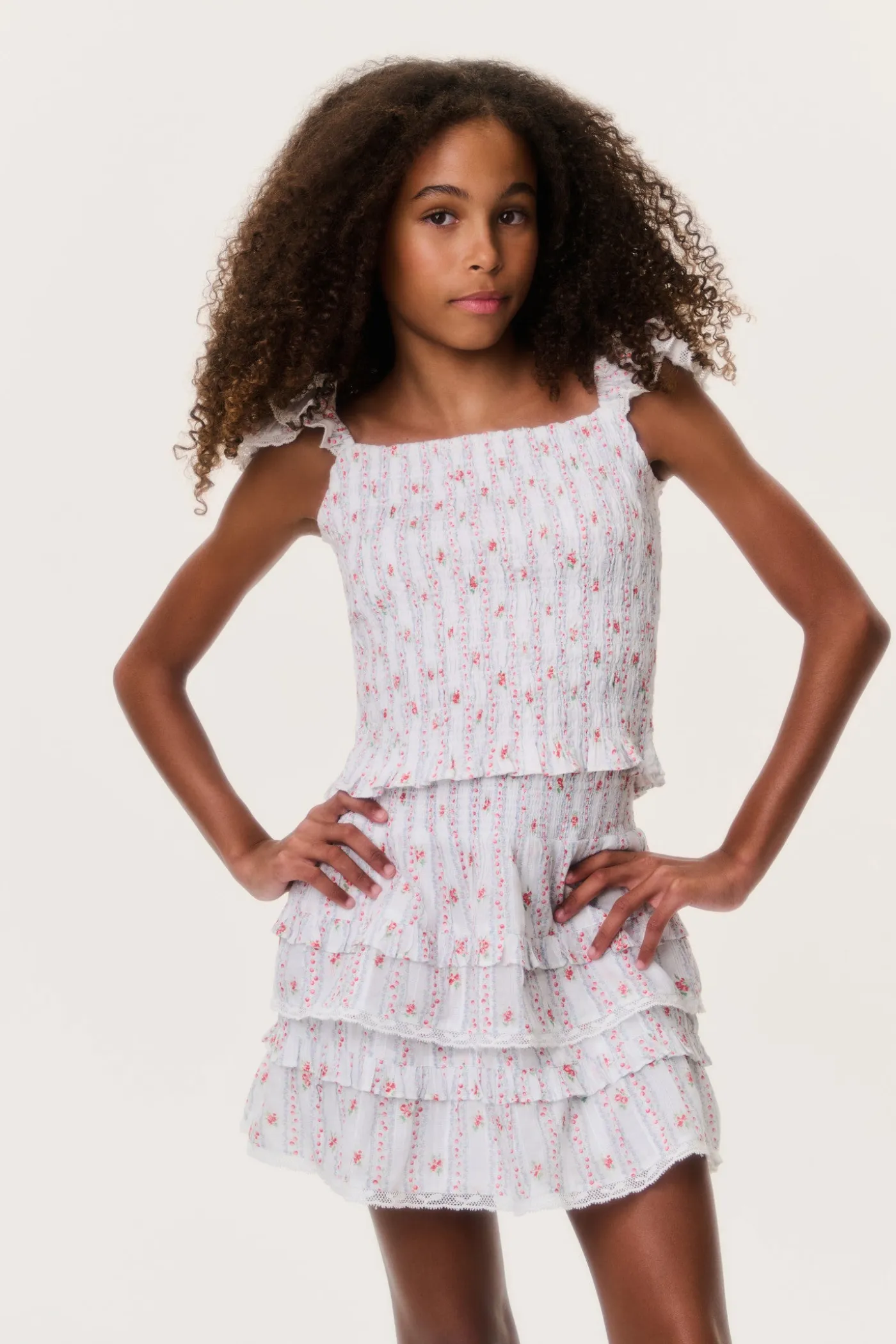Tween Cherry Stripe Billie Skirt