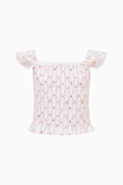 Tween Cherry Stripe Caspia Top