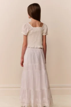 Tween Cotton Tiered Sampaio Maxi Skirt