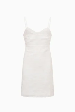 Tween Eyelet Linen Virelai Dress
